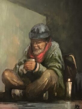 Painting of man on the streets